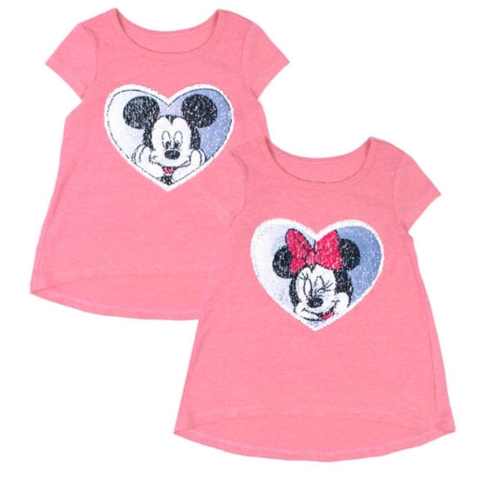 Disney Two-Way Sequin T-Shirt Mickey/Minnie Mouse